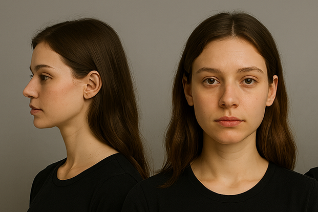 Different perspectives of a portrait