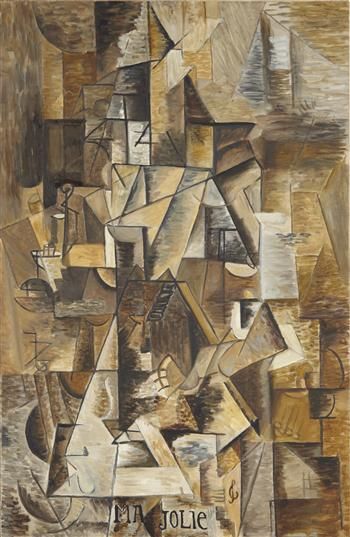 Picasso's 'Ma Jolie' displayed as an example of Analytical Cubism